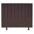 Cabeceira Estofada Cama Box King 195 Cm Taís Suede Marrom