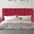 Cabeceira Estofada Cama Box King 195 Cm Taís Suede Vermelho