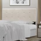 Cabeceira Estofada Cama Box King 195 Cm Valentina Suede Bege
