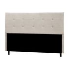 Cabeceira Estofada Cama Box King 195 Cm Valentina Suede Bege