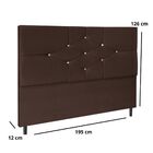 Cabeceira Estofada Cama Box King 195cm Camboriú Suede Marrom