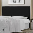Cabeceira Estofada Cama Box King 195cm Valentina Suede Preto
