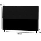 Cabeceira Estofada Cama Box King 195cm Valentina Suede Preto