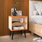 Cabeceira Estofada Cama Box Queen 1,60 Areia Kit 2 Mesinhas N