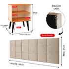 Cabeceira Estofada Cama Box Queen 1,60 Areia Kit 2 Mesinhas N