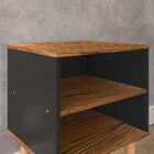 Cabeceira Estofada Cama Box Queen 1,60 Marrom Kit 2 Mesinhas