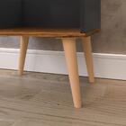 Cabeceira Estofada Cama Box Queen 1,60 Marrom Kit 2 Mesinhas