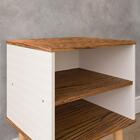 Cabeceira Estofada Cama Box Queen 1,60 Marrom Kit 2 Mesinhas