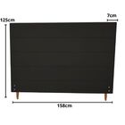 Cabeceira Estofada Cama Box Queen 158 Cm Helena Suede Preto