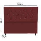 Cabeceira Estofada Cama Box Queen 160 Cm Aurora Suede Bordô