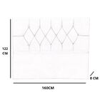 Cabeceira Estofada Cama Box Queen 160 Cm Aurora Suede Cinza