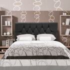 Cabeceira Estofada Cama Box Queen 160 Cm Aurora Suede Cinza