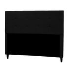 Cabeceira Estofada Cama Box Queen 160 Cm Bella Suede Preto