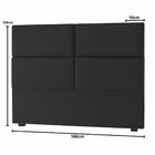 Cabeceira Estofada Cama Box Queen 160 Cm Bia A01 Suede Preto