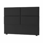 Cabeceira Estofada Cama Box Queen 160 Cm Bia A01 Suede Preto