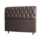 Cabeceira Estofada Cama Box Queen 160 Cm Bianca Corino Marrom