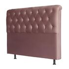 Cabeceira Estofada Cama Box Queen 160 Cm Bianca Veludo Rose
