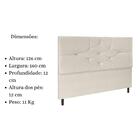 Cabeceira Estofada Cama Box Queen 160 Cm Camboriú Suede Bege