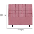 Cabeceira Estofada Cama Box Queen 160 Cm Clara Suede Rosa