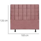 Cabeceira Estofada Cama Box Queen 160 Cm Clara Suede Rosê