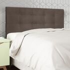 Cabeceira Estofada Cama Box Queen 160 Cm Helena Suede Marrom