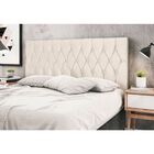Cabeceira Estofada Cama Box Queen 160 Cm Madri Suede Bege