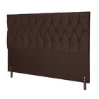 Cabeceira Estofada Cama Box Queen 160 Cm Madri Suede Marrom