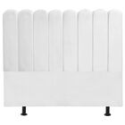 Cabeceira Estofada Cama Box Queen 160 Cm Maitê Suede Branco