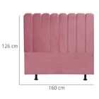 Cabeceira Estofada Cama Box Queen 160 Cm Maitê Suede Rosa