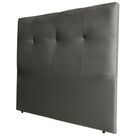 Cabeceira Estofada Cama Box Queen 160 Cm Nina Suede Cinza