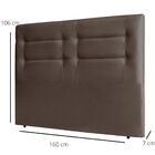 Cabeceira Estofada Cama Box Queen 160 Cm Zoe Corino Marrom