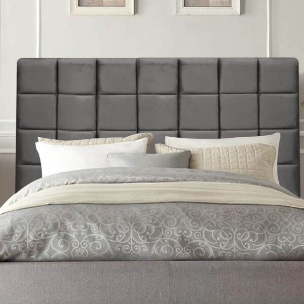 Cabeceira Estofada Cama Box Queen 160cm Mariana Corino Cinza