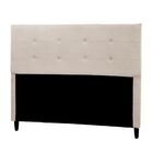 Cabeceira Estofada Cama Box Queen 160cm Valentina Suede Bege