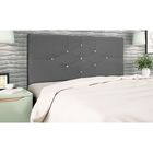Cabeceira Estofada Cama Box Queen 160cm Virgínia Suede Cinza