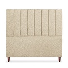 Cabeceira Estofada Cama Box Queen Carla 160cm Linho Bege