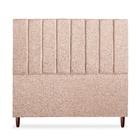 Cabeceira Estofada Cama Box Queen Carla 160cm Linho Rosê