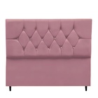 Cabeceira Estofada Cama Box Solteirão 100 Cm Suede Ayla Rosê