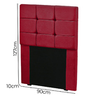 Cabeceira Estofada Cama Box Solteiro 0.90 Julia Veludo - Vs D
