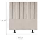 Cabeceira Estofada Cama Box Solteiro 100 Cm Carla Corino Bege