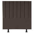 Cabeceira Estofada Cama Box Solteiro 100 Cm Laura Linho Marrom