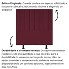 Cabeceira Estofada Cama Box Solteiro 100 Cm Laura Suede Bordô