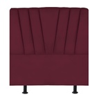 Cabeceira Estofada Cama Box Solteiro 100 Cm Louise Suede Bordô