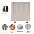 Cabeceira Estofada Cama Box Solteiro 100 Cm Maisa Veludo Bege