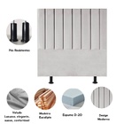 Cabeceira Estofada Cama Box Solteiro 100 Cm Maisa Veludo Cinz