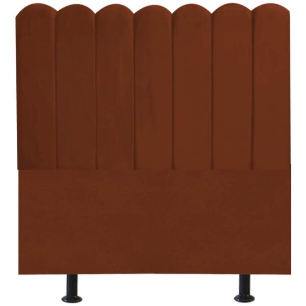 Cabeceira Estofada Cama Box Solteiro 100 Cm Maitê Veludo Terr