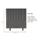 Cabeceira Estofada Cama Box Solteiro 100 Cm Maria Linho Cinza