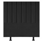 Cabeceira Estofada Cama Box Solteiro 100 Cm Mavie Linho Preto