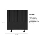 Cabeceira Estofada Cama Box Solteiro 100 Cm Mavie Linho Preto