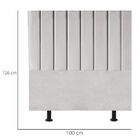 Cabeceira Estofada Cama Box Solteiro 100 Cm Sophia Carla Velu