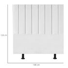 Cabeceira Estofada Cama Box Solteiro 100 Cm Taís Corino Branco